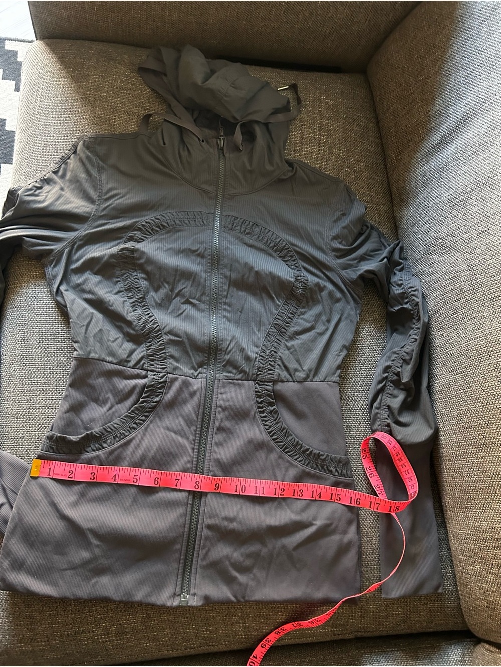 lululemon athletica Charcoal Hooded Zip Jacket (reversible)